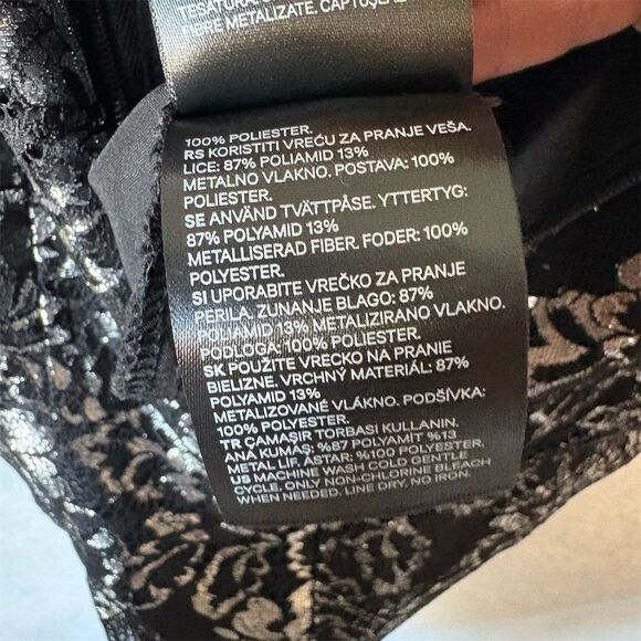 H&M x The Vampire's Wife Black Lace Mini Dress Size S Party Cocktail - Picture 7 of 7